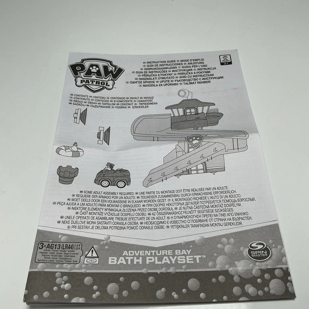 Paw Patrol Adventure Bay Bath Playset with Light-up Chase Vehicle For Bathtub
